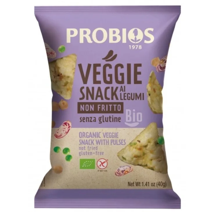Probios Protein Rings Snack Proteico Biologico Vegano Chips di Legumi Probios Protein Rings Snack Proteico Biologico Vegano Chips di Legumi