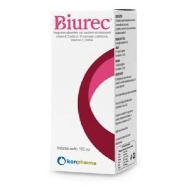 Konpharma Srl Biurec Integratore D-mannosio Vitamina C Cranberry 100 ml Konpharma Srl Biurec Integratore D-mannosio Vitamina C Cranberry 100 ml