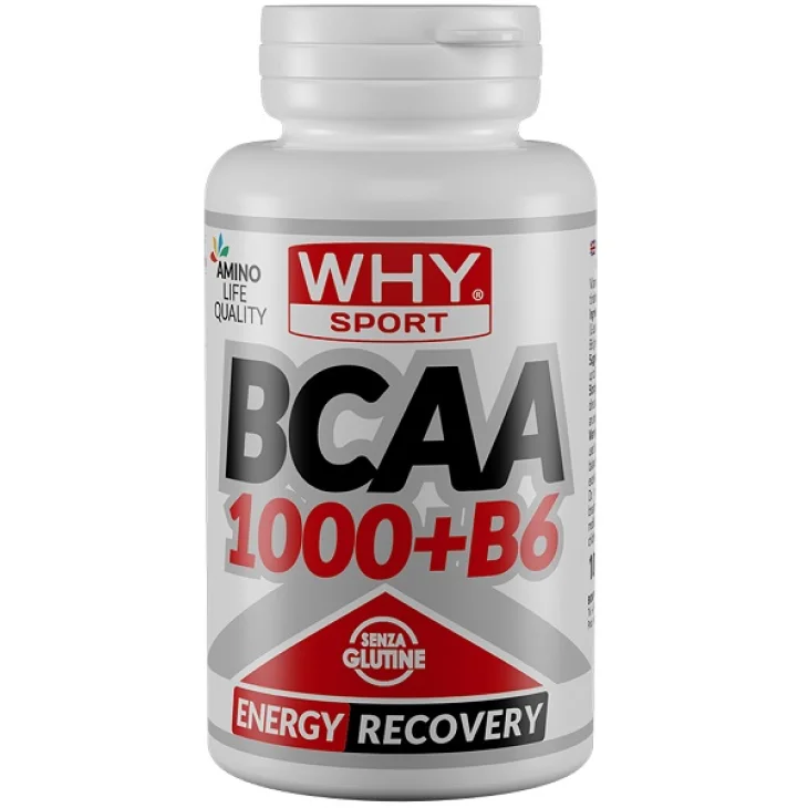 Whysport BCAA 1000 + B6 Integratore di Aminoacidi Ramificati e Vitamina 200 Compresse