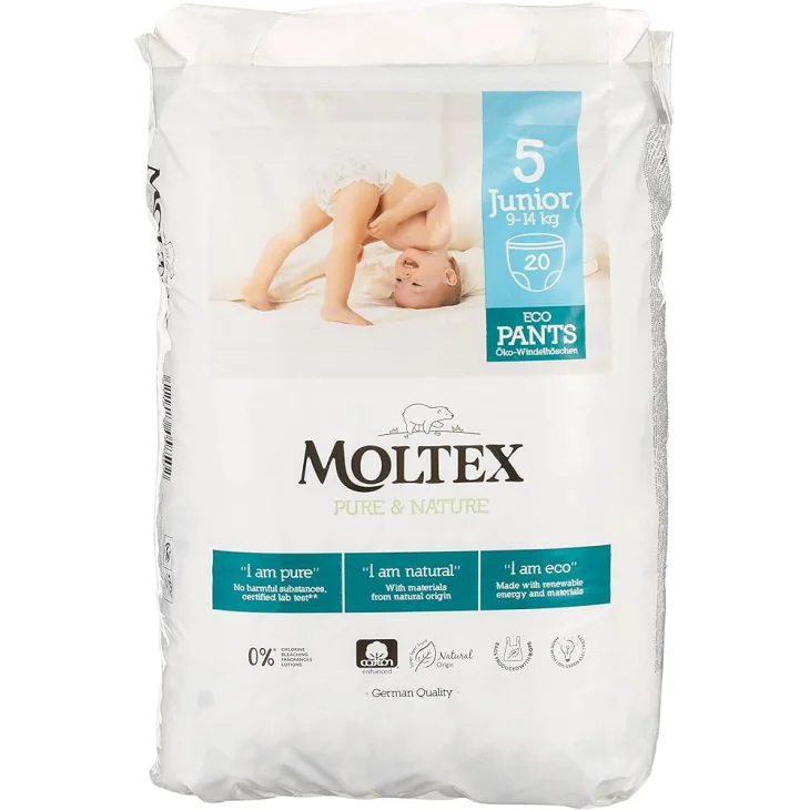 Moltex Pure Nature Pannolini Mutandina Taglia 5 9-14 kg Ecologici 20 Pezzi Moltex Pure Nature Pannolini Mutandina Taglia 5 9-14 kg Ecologici 20 Pezzi
