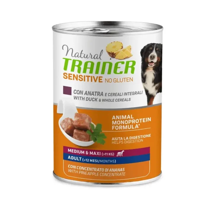 Natural Trainer Sensitive Cibo Umido Cani Adulti Gusto Anatra 400g Natural Trainer Sensitive Cibo Umido Cani Adulti Gusto Anatra 400g