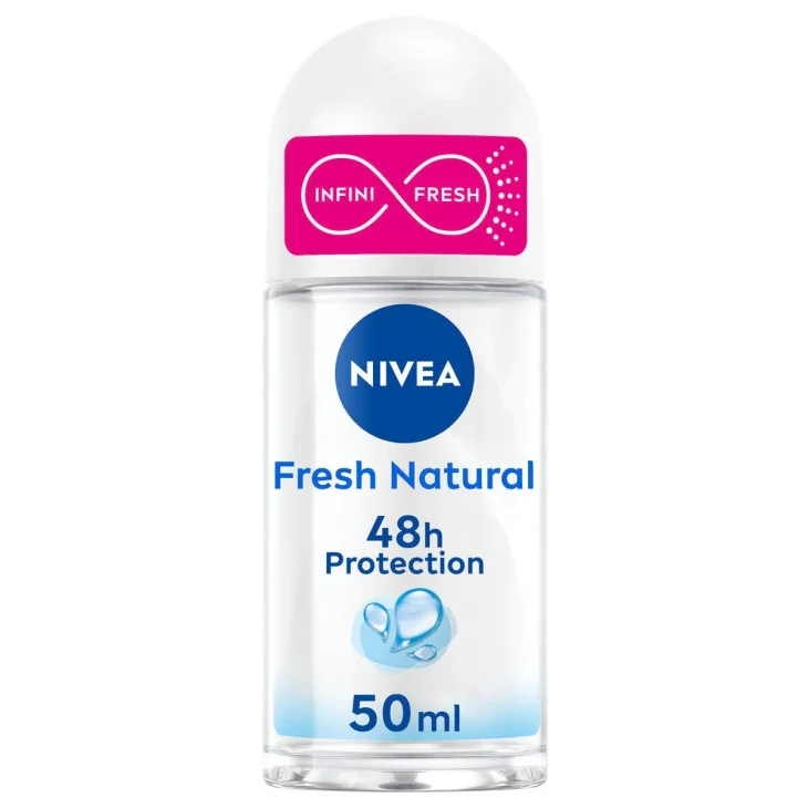 Nivea Fresh Natural Deodorante Roll On 0% Alluminio Protezione 48h 50 ml