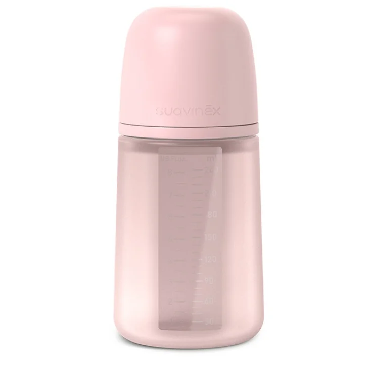 SUAVINEX COLOR ESSENCE BIBERON SILICONE DA 240ML ACQUA DI ROSA