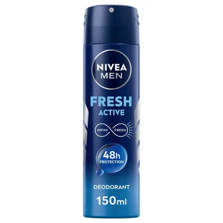 Nivea Fresh Active Deodorante Spray Uomo Senza Sali di Alluminio 150ml