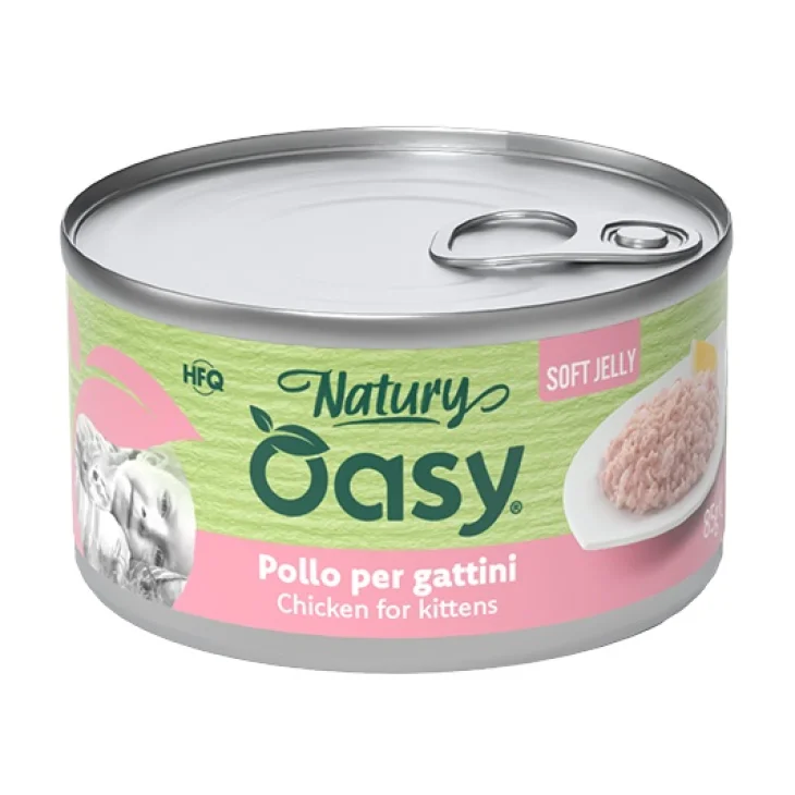 OASY WET CAT NATURY SOFT JELLY POLLO PER GATTINI LATTINA 85G OASY WET CAT NATURY SOFT JELLY POLLO PER GATTINI LATTINA 85G