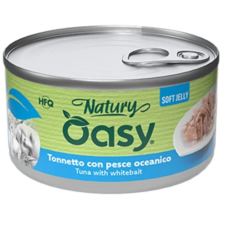 OASY WET CAT NATURY SOFT JELLY TONNETTO CON PESCE OCEANICO LATTINA 150 G OASY WET CAT NATURY SOFT JELLY TONNETTO CON PESCE OCEANICO LATTINA 150 G