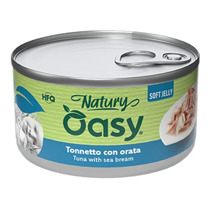 OASY WET CAT NATURY SOFT JELLY TONNETTO CON ORATA LATTINA 150 G