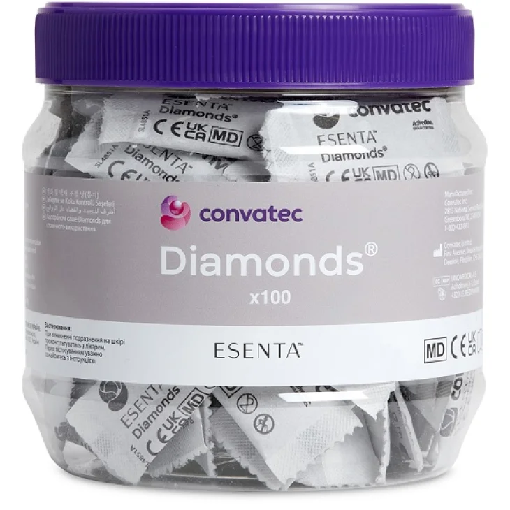 Convatec Esenta Diamonds Bustine Gelificanti Anti-odore 100 pezzi Convatec Esenta Diamonds Bustine Gelificanti Anti-odore 100 pezzi