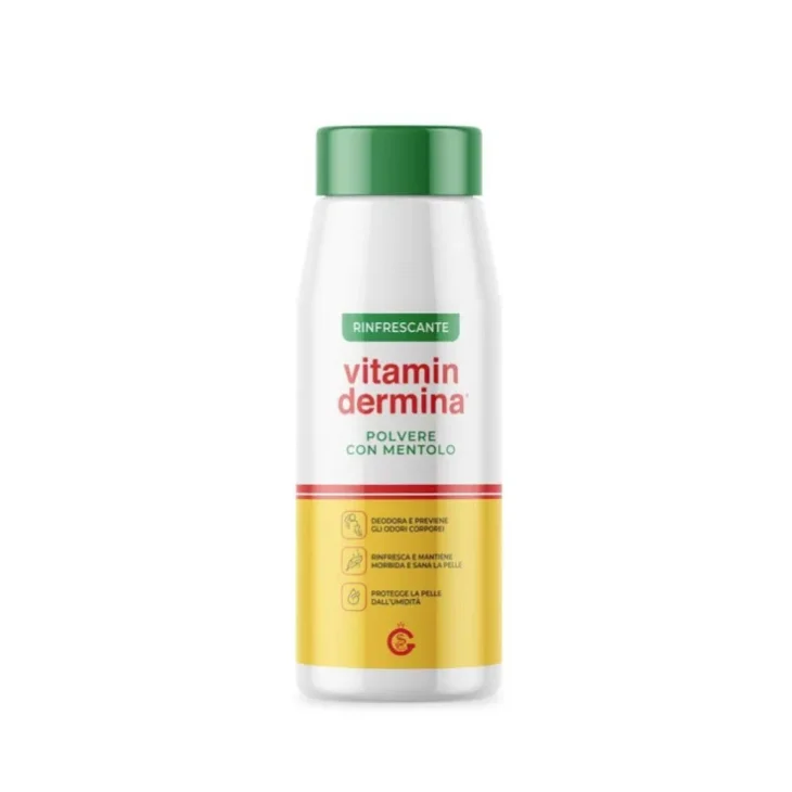 Vitamindermina Polvere al Mentolo Assorbente Rinfrescante Deodorante 100g