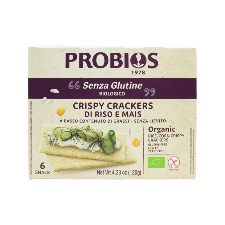 Probios Crispy Crackers di Riso e Mais Senza Glutine Conchiglie 400g