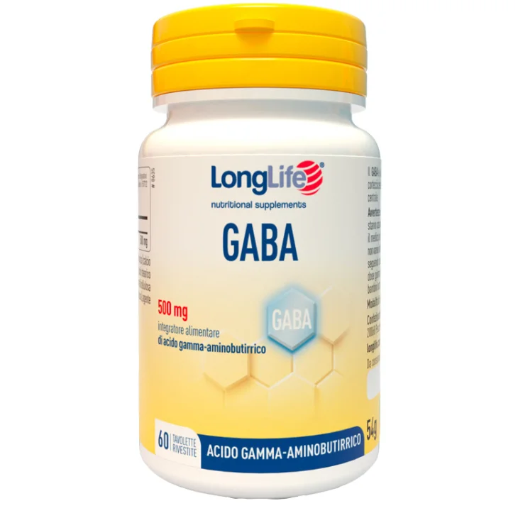 Longlife Gaba Integratore per Calma e Rilassamento 60 Tavolette da 500 mg