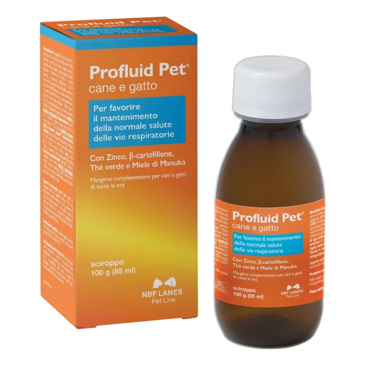 N.B.F. Lanes Profluid Pet Sciroppo Integratore Vie Respiratorie Cani E Gatti 85 ml