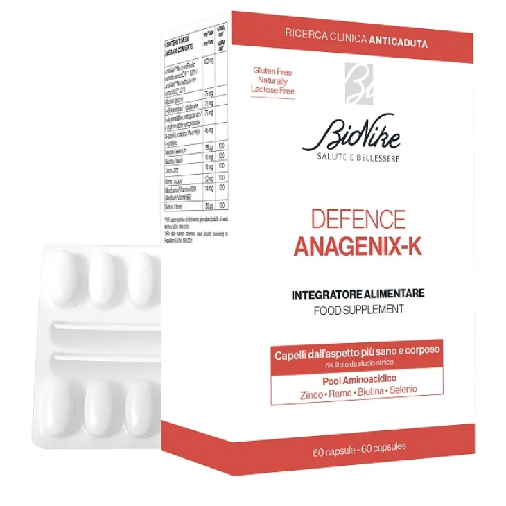 BioNike Defence Anagenix- K Integratore per il Benessere dei Capelli 60 capsule BioNike Defence Anagenix- K Integratore per il Benessere dei Capelli 60 capsule