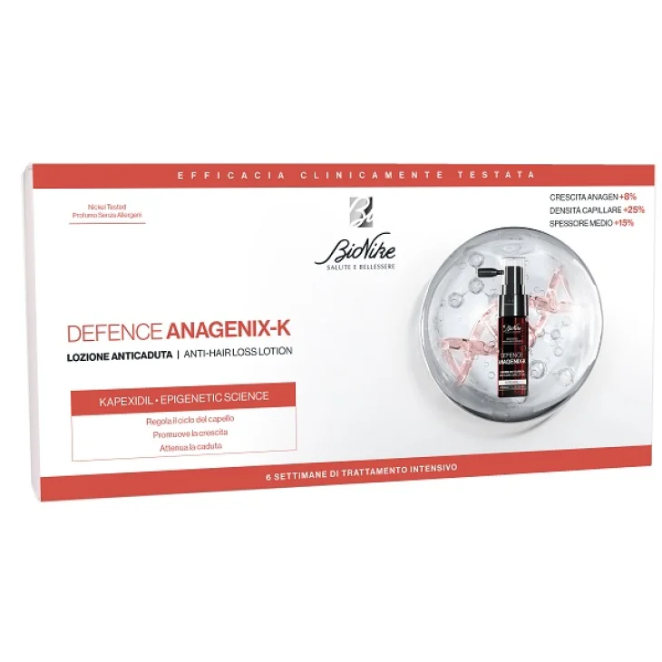 BioNike Defence Anagenix-K Lozione Anticaduta Capelli 6 flaconcini da 15 ml BioNike Defence Anagenix-K Lozione Anticaduta Capelli 6 flaconcini da 15 ml