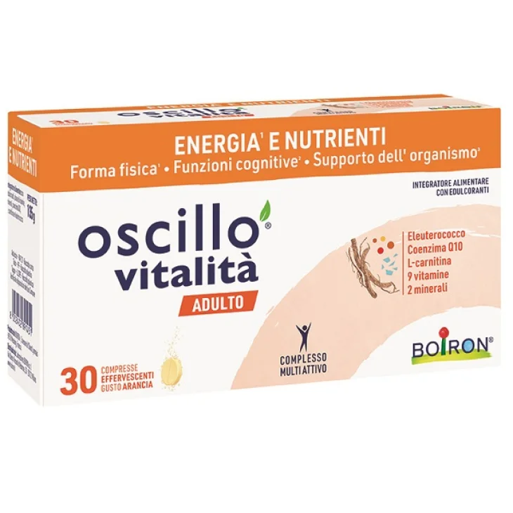 Boiron Oscillo Vitalità Adulto Integratore Energizzante 30 compresse effervescenti