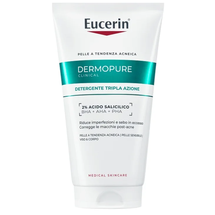 Eucerin Dermopure Clinical Detergente Tripla Azione Pelle Grassa 150 ml