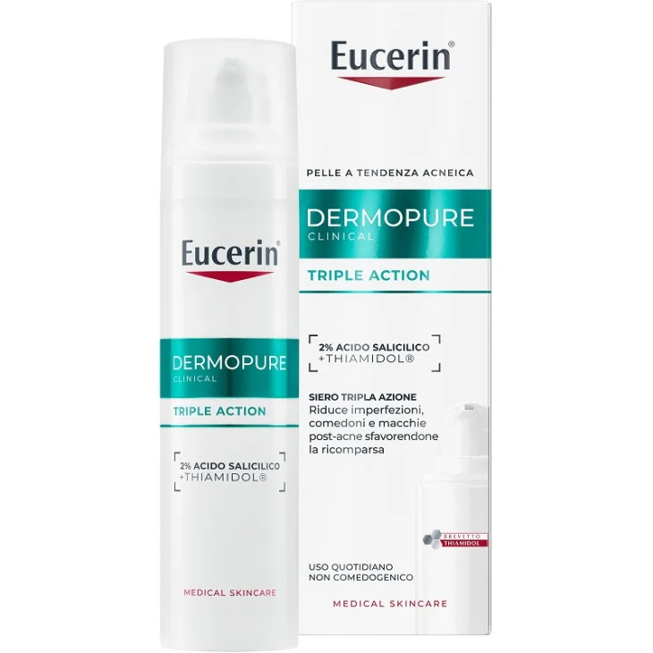 Eucerin Dermopure Clinical Triple Action Siero Tripla Azione per Pelle a Tendenza Acneica 40 ml