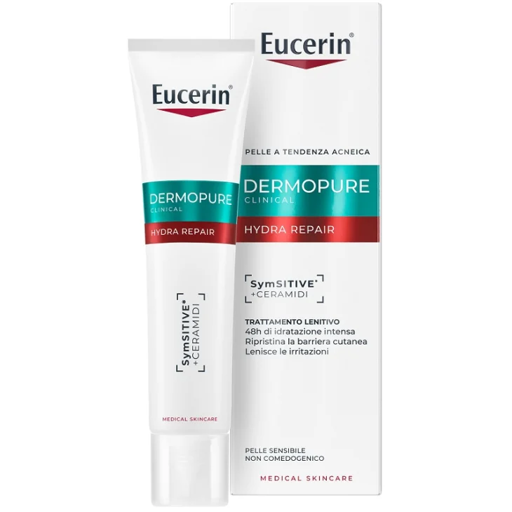 Eucerin Dermopure Clinical Hydra Repair Trattamento Lenitivo per Pelle a Tendenza Acneica 40 ml