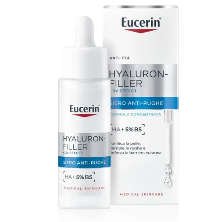 Eucerin Hyaluron Filler + 3x Effect Siero Antirughe Concentrato 30 ml