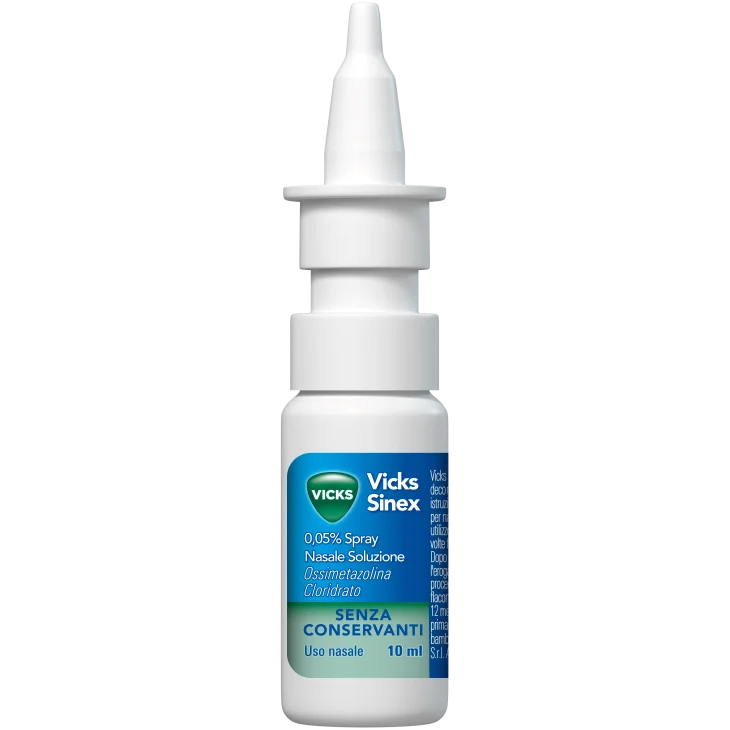 Vicks Sinex Spray Nasale Decongestionante 0,5 mg/ml Senza Conservanti  10 ml