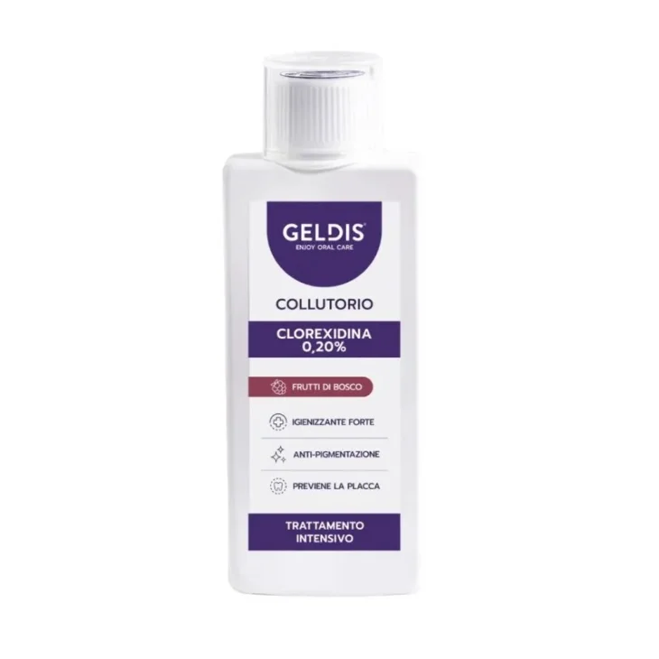 Geldis Collutorio Clorexidina 0,20% Aroma Frutti di Bosco 200 ml