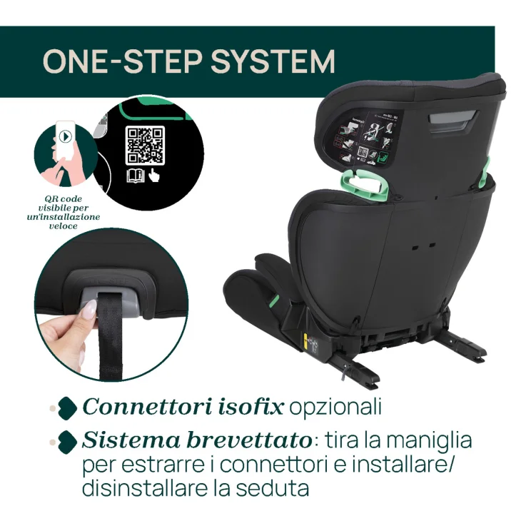 Chicco Quizy i-Size Seggiolino Auto Sicurezza per Bambini Omologato Nero