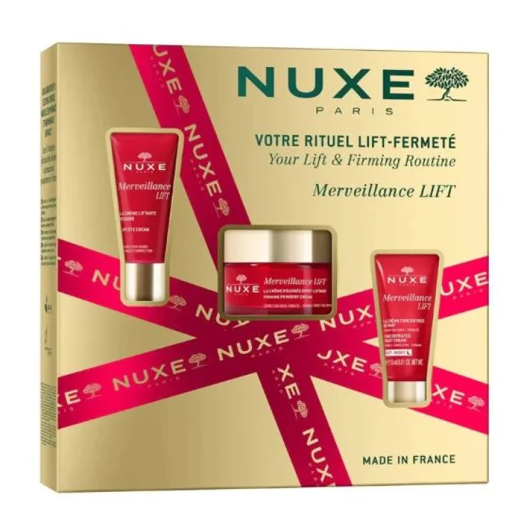 Nuxe Merveillance Lift - Cofanetto Routine Liftante e Rassodante Crema Effetto Lifting 50 ml + Contorno Occhi 15 ml + Crema Concentrata Notte 15 ml