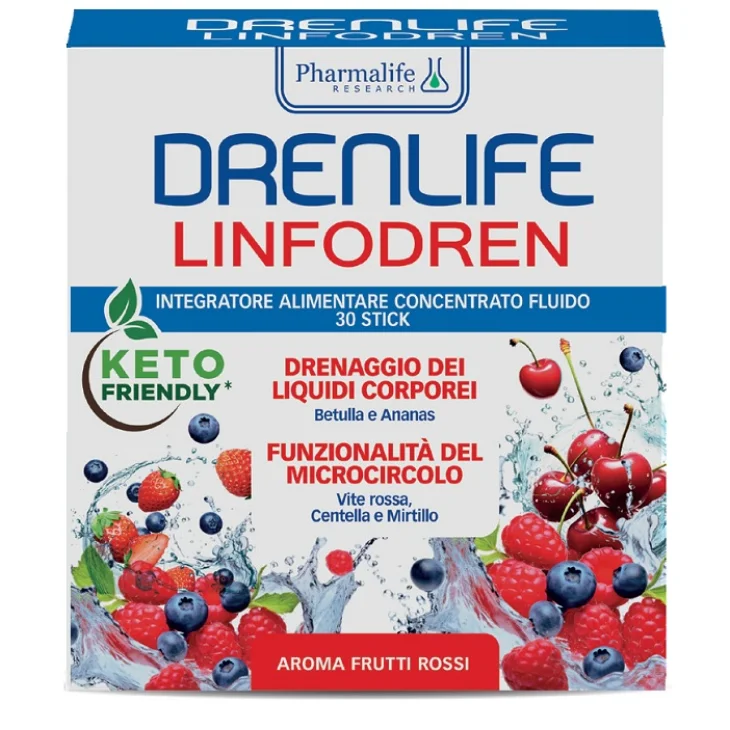 Pharmalife Research Drenlife Linfodren Integratore Alimentare Drenante 30 Stick