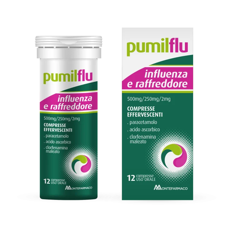 Pumiflu Influenza e Raffreddore 12 compresse effervescenti Pumiflu Influenza e Raffreddore 12 compresse effervescenti
