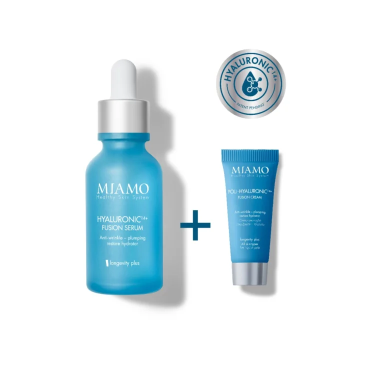 Miamo Hyaluronic14+ Serum 30ml Rimpolpante e Idratante + Fusion Cream Viso Antirughe 5 ml