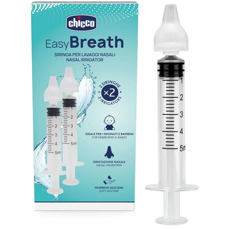 Chicco Easy Breath Siringa Nasale per Lavaggi 2 pezzi
