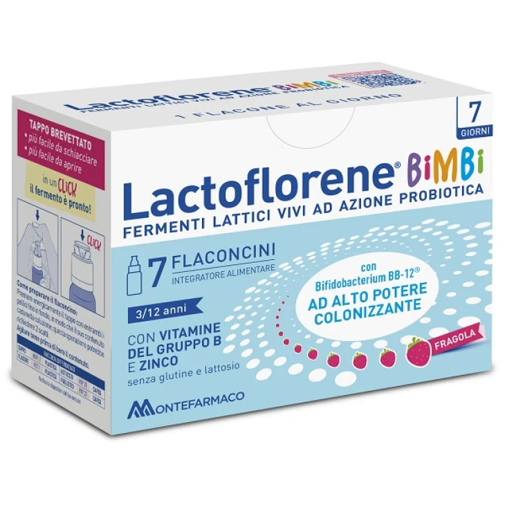 Lactoflorene Bimbi Fermenti Lattivi Vivi Azione Probiotica 7 flaconcini Lactoflorene Bimbi Fermenti Lattivi Vivi Azione Probiotica 7 flaconcini
