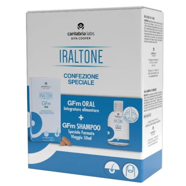 Difa Cooper Iraltone GFM Oral Integratore 30 capsule + GFM Shampoo Uso Frequente 50 ml