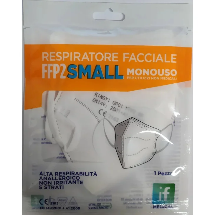 Mascherina FFP2 Modello 601 Bianca Monouso 1 Pezzo Mascherina FFP2 Modello 601 Bianca Monouso 1 Pezzo