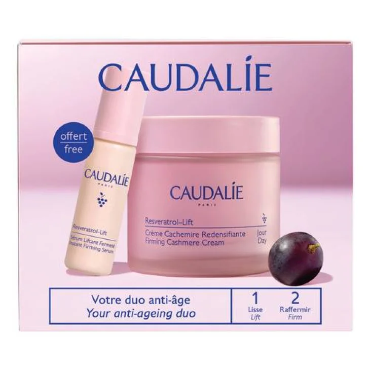 Caudalie Resveratrol-Lift Cofanetto di Bellezza Crema Cashmere 50 ml + Siero Liftante 10 ml