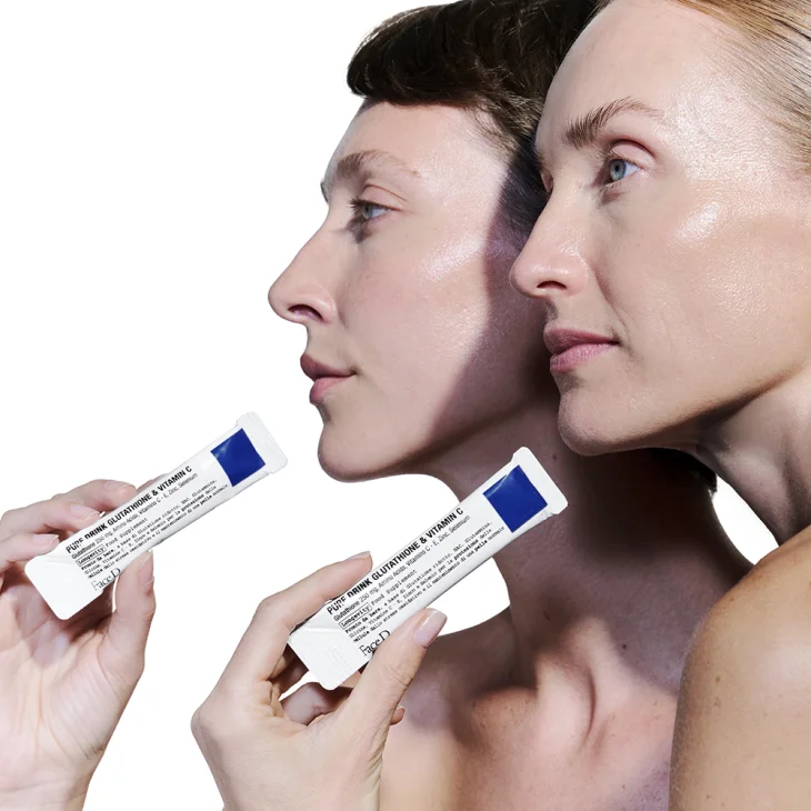 Face D Pure Drink Glutatione & Vitamina C integratore Antiossidante con Glutatione 30 stick da 15 ml (450 ml)