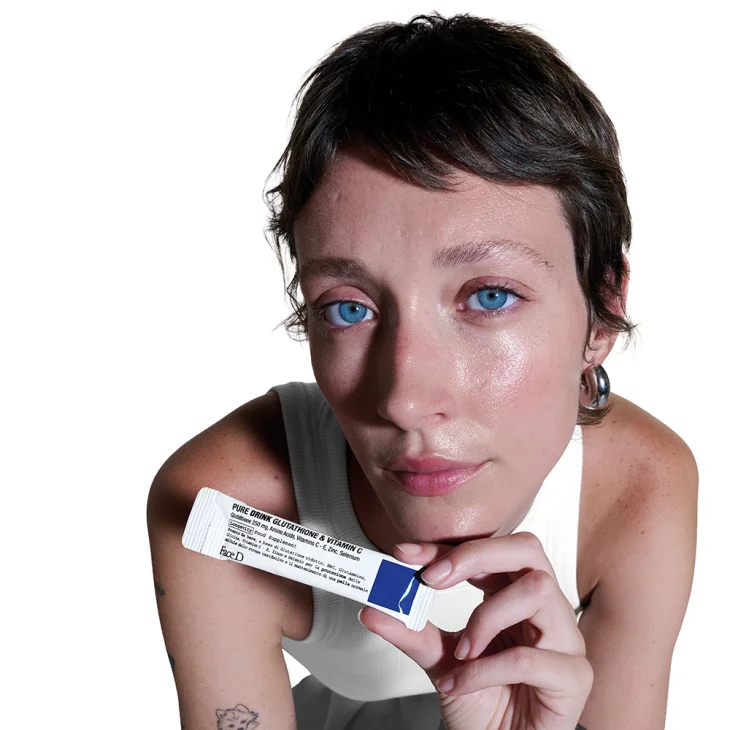 Face D Pure Drink Glutatione & Vitamina C integratore Antiossidante con Glutatione 30 stick da 15 ml (450 ml)