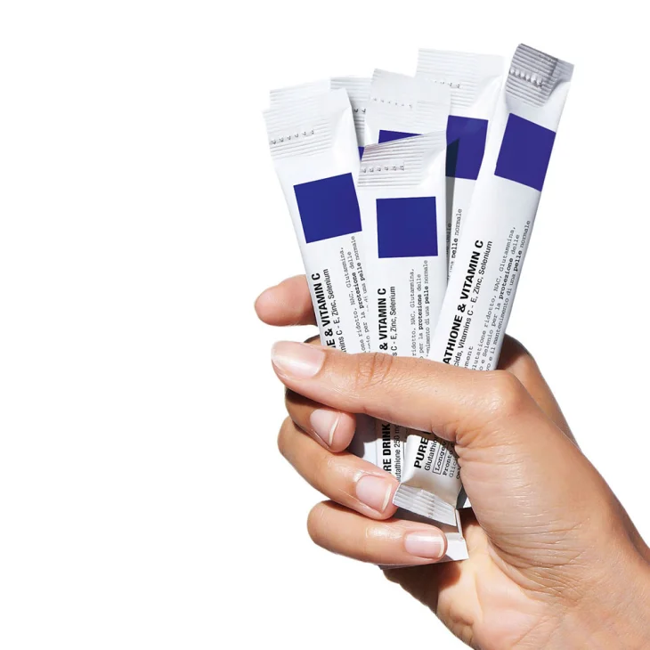 Face D Pure Drink Glutatione & Vitamina C integratore Antiossidante con Glutatione 30 stick da 15 ml (450 ml)