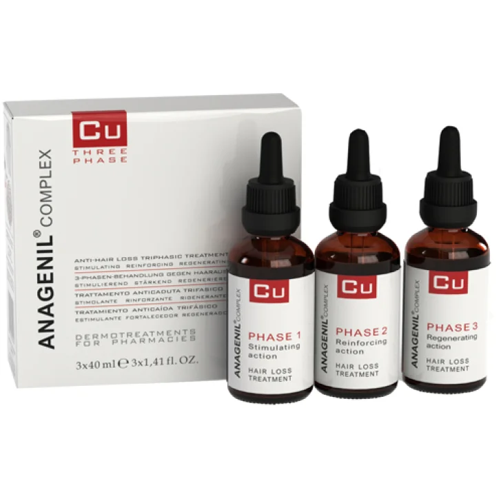Vital Plus VPA CU123 Anagenil Complex Trifasico Trattamento Anticaduta 3 X 40 ml