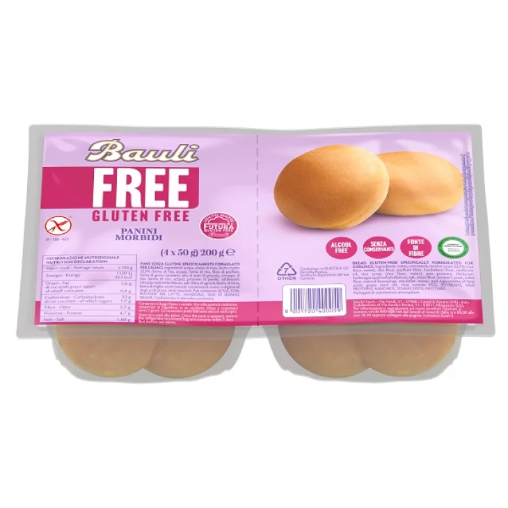 BAULI FREE PANINI MORBIDI 4 PEZZI DA 50 G