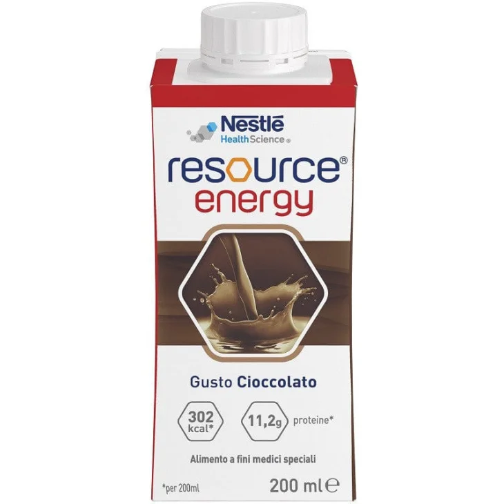 Nestl&eacute; Resource Energy Cioccolato Alimento Medico Senza Glutine 200ml