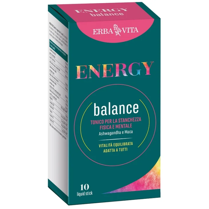 Erba Vita Energy Balance Integratore Per Energia e Stanchezza 10 stick liquidi da 12 ml