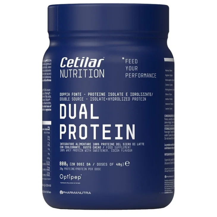Cetilar Dual Protein Integratore Proteine Siero Latte Gusto Cacao 800g