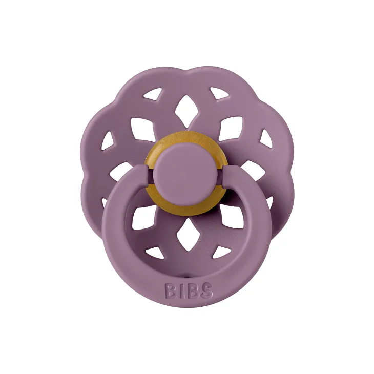 BIBS Boheme Ciuccio con Tettarella in Gomma Naturale Singolo Colore Mauve Size 1 (0+mesi) 1 pezzo