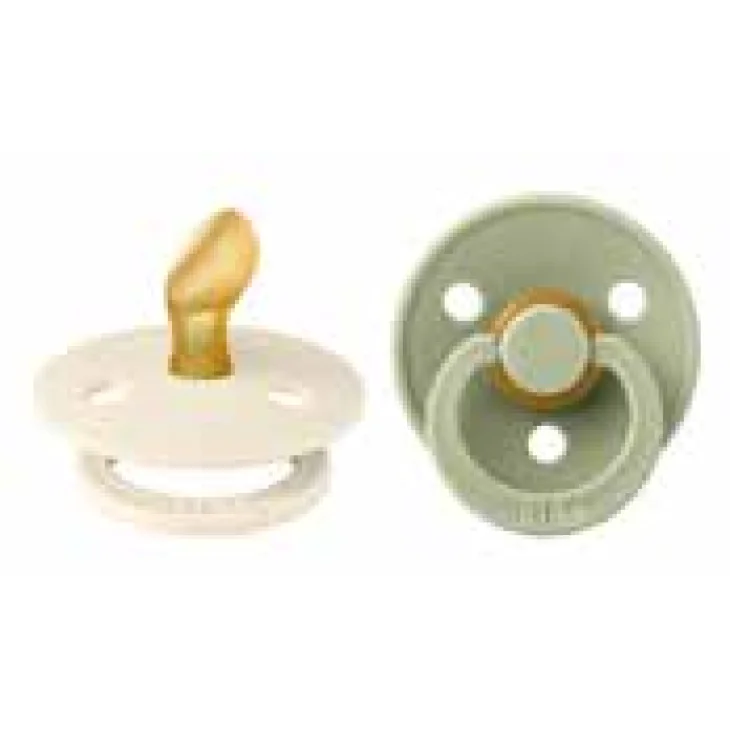 BIBS Colour Ciuccio Anatomico in Gomma Naturale Colore Khaki-Dusty  Size 1 ( 0+ mesi) 2 pezzi