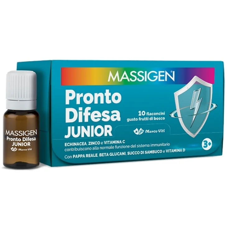 Massigen Pronto Difesa Junior per Difese Immunitarie Bambini 10 Flaconcini da 10ml