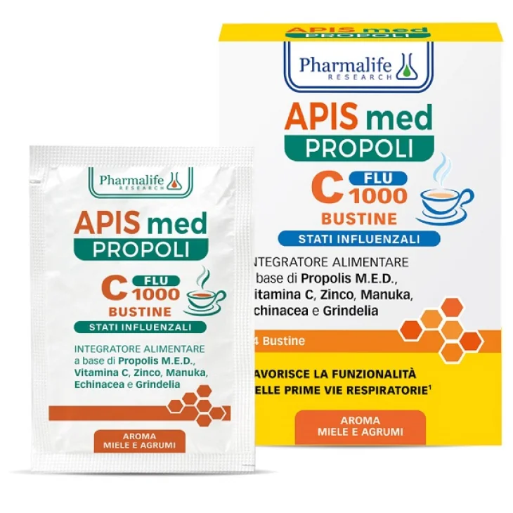 Pharmalife Research Apis Med Propoli C Flu 1000 Stati Influenzali 14 bustine