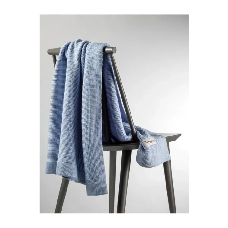 Nannafrufru Copertina Bamboo e Cotone Azzurra 