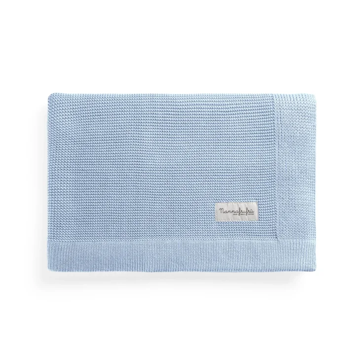 Nannafrufru Copertina Bamboo e Cotone Azzurra 