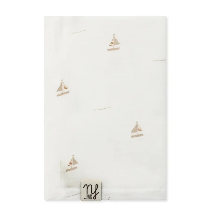 Nannafrufru Mussola Fantasia Barchette Garza 100%  1 pezzo